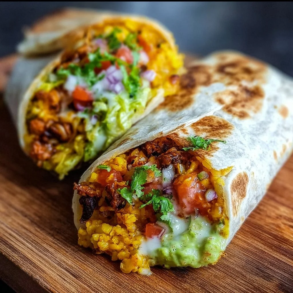 Delicious 10-minute vegan burrito wraps filled with fresh ingredients