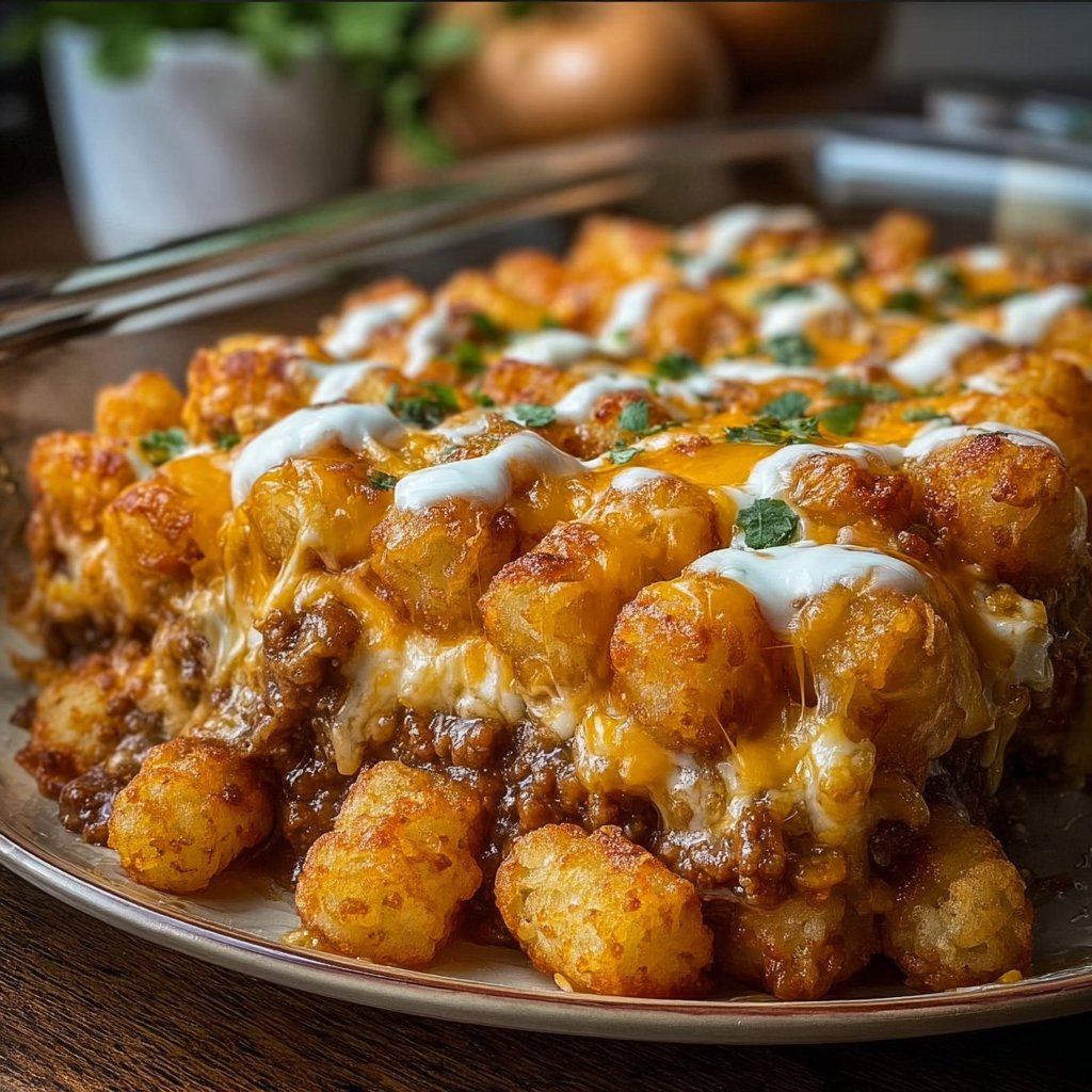 Chili Cheese Tater Tot Casserole: A Family Favorite Dish!