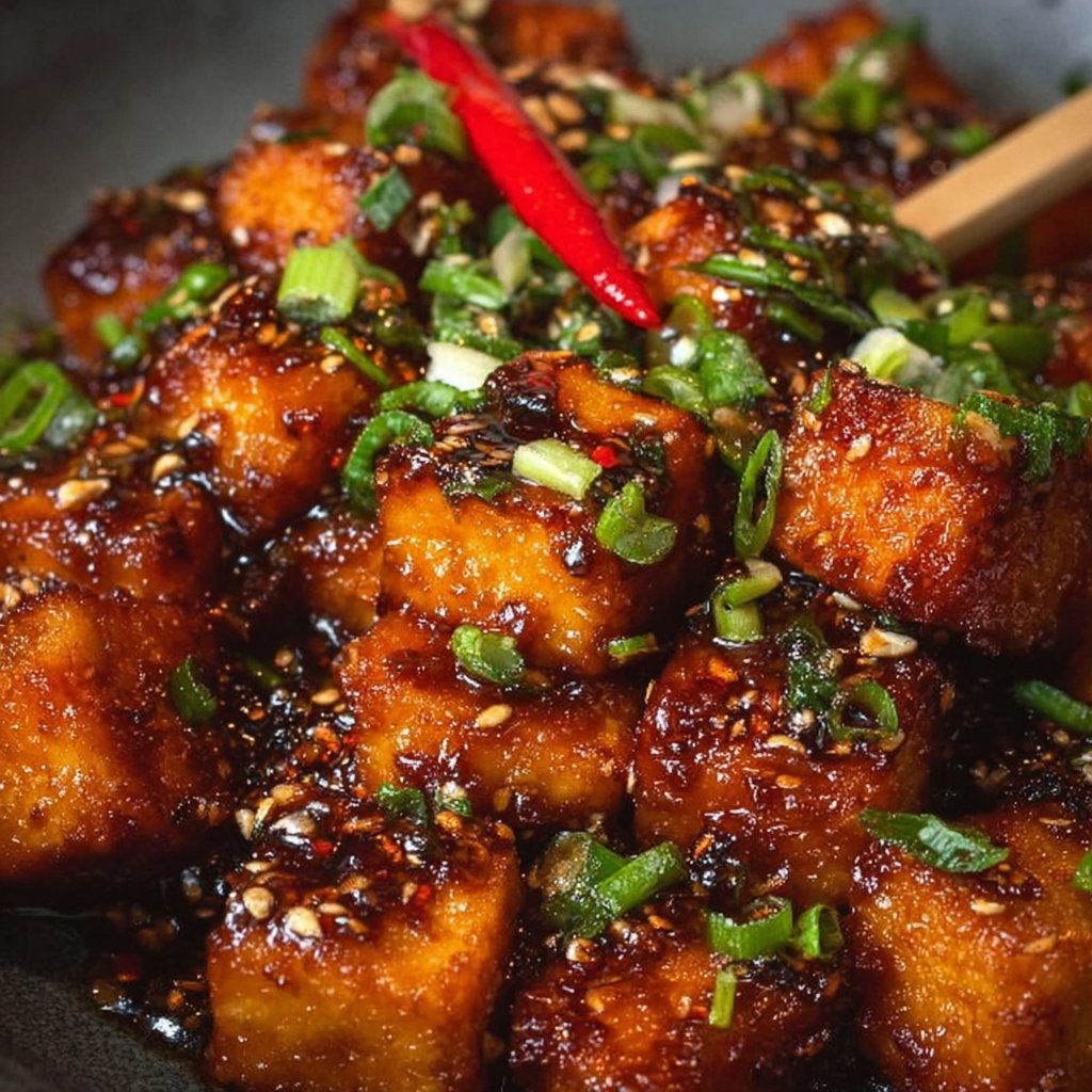 Crispy Honey Garlic Tofu