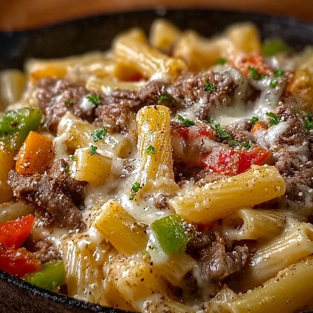 Philly Cheese Steak Pasta