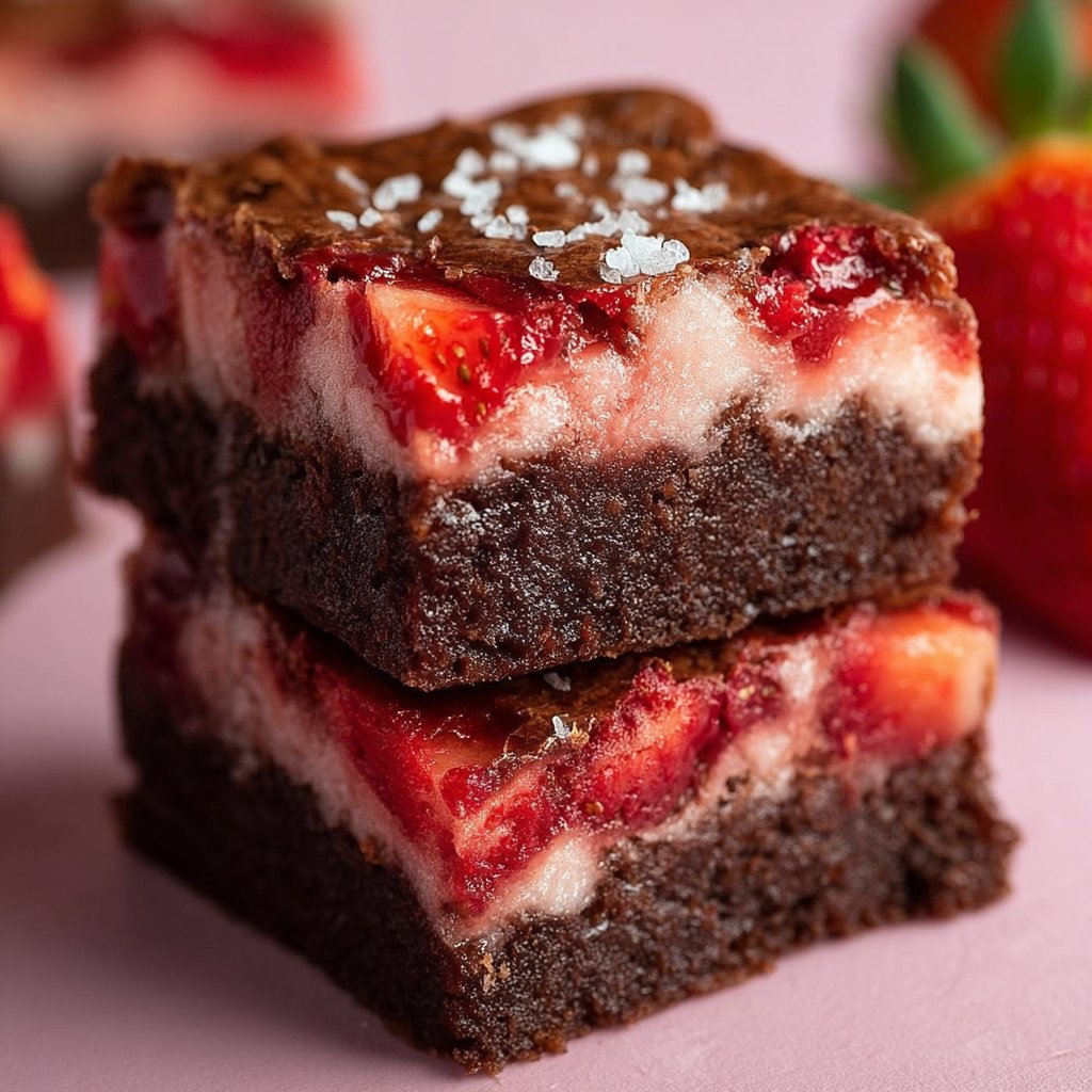 Strawberry Sweetheart Brownies