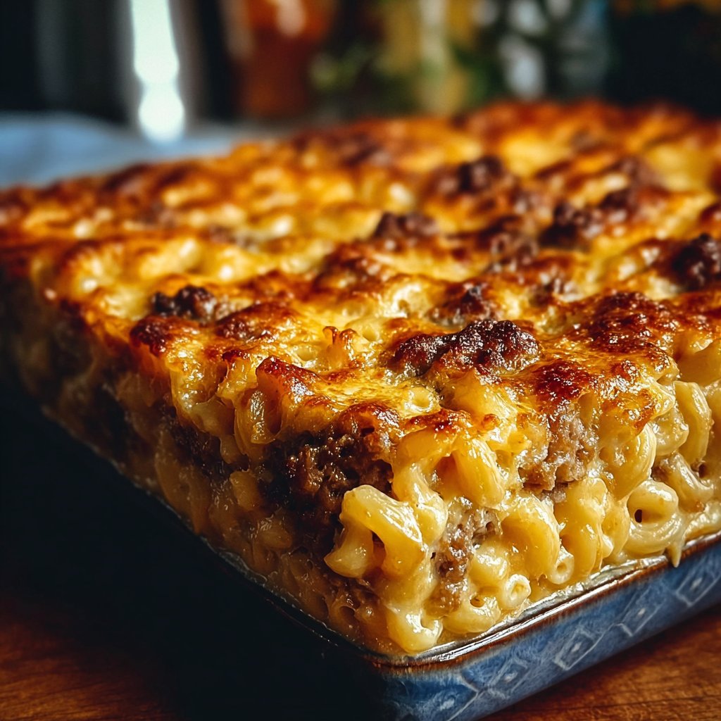 Mac and Cheese Meatloaf Casserole