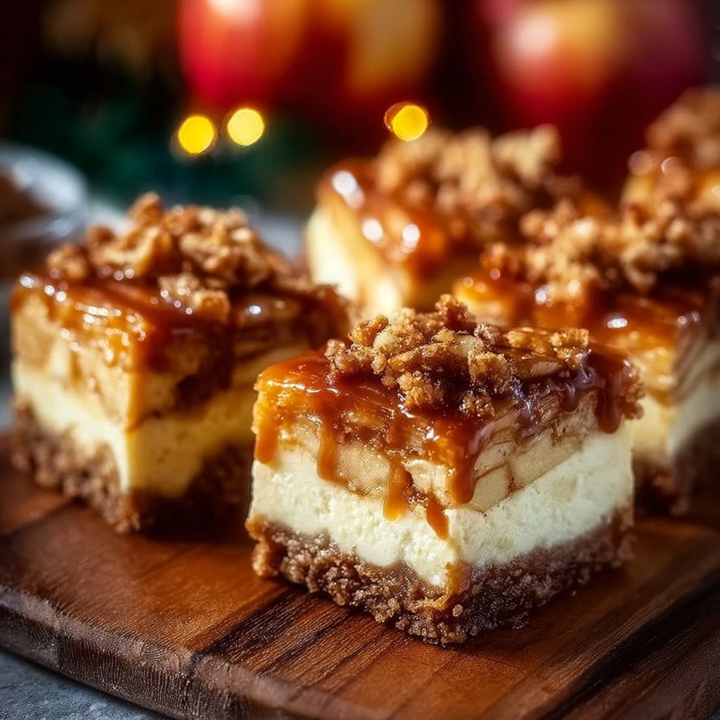 Caramel Apple Cheesecake Bars