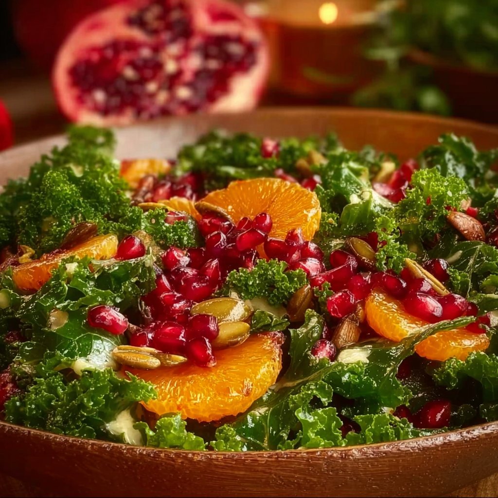 Citrus Pomegranate Kale Salad