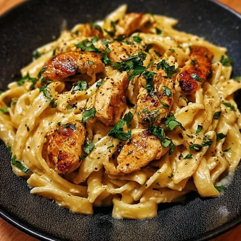 Delicious Cajun Chicken Pasta served in a creamy sauce with colorful bell peppers