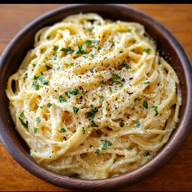 Delicious garlic parmesan spaghetti served in a bowl with herbs and cheese