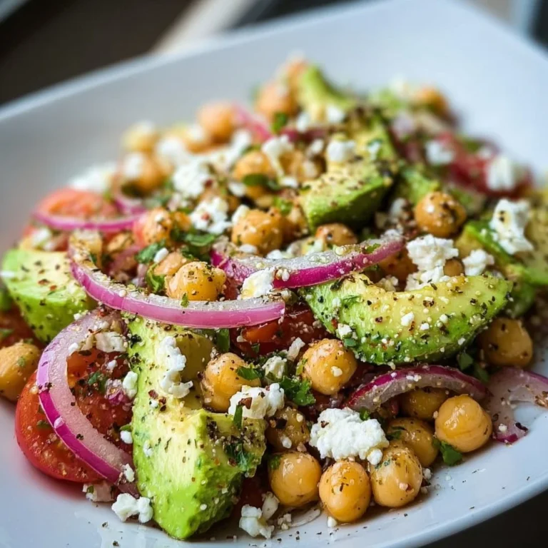 Fresh Chickpea Feta Avocado Salad served in a bowl with vibrant colors.