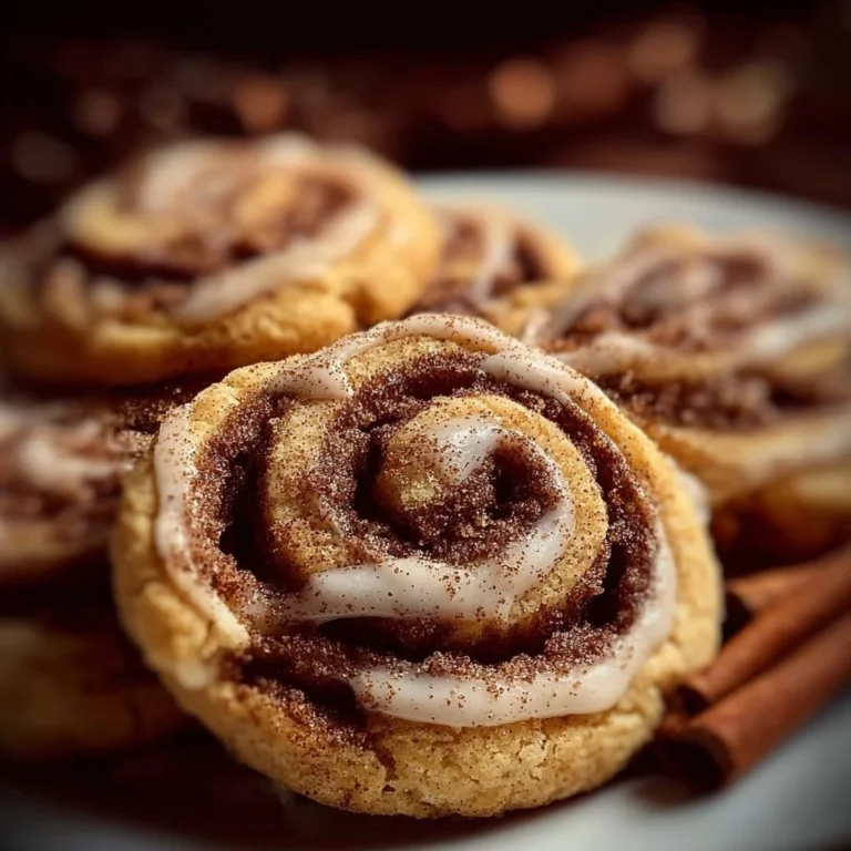 Delicious homemade cinnamon roll cookies with icing and cinnamon topping.