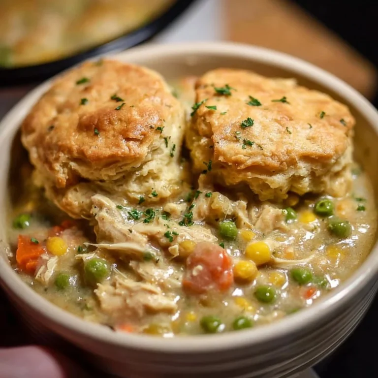 Delicious homemade Crock Pot Chicken Pot Pie served in a bowl
