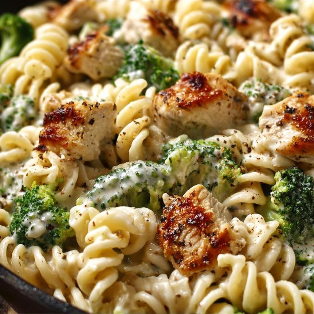 Creamy Rotisserie Chicken Broccoli Pasta