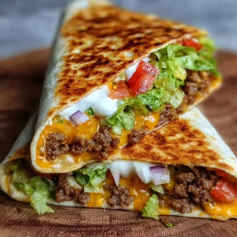 Delicious homemade Keto Crunchwraps served on a table