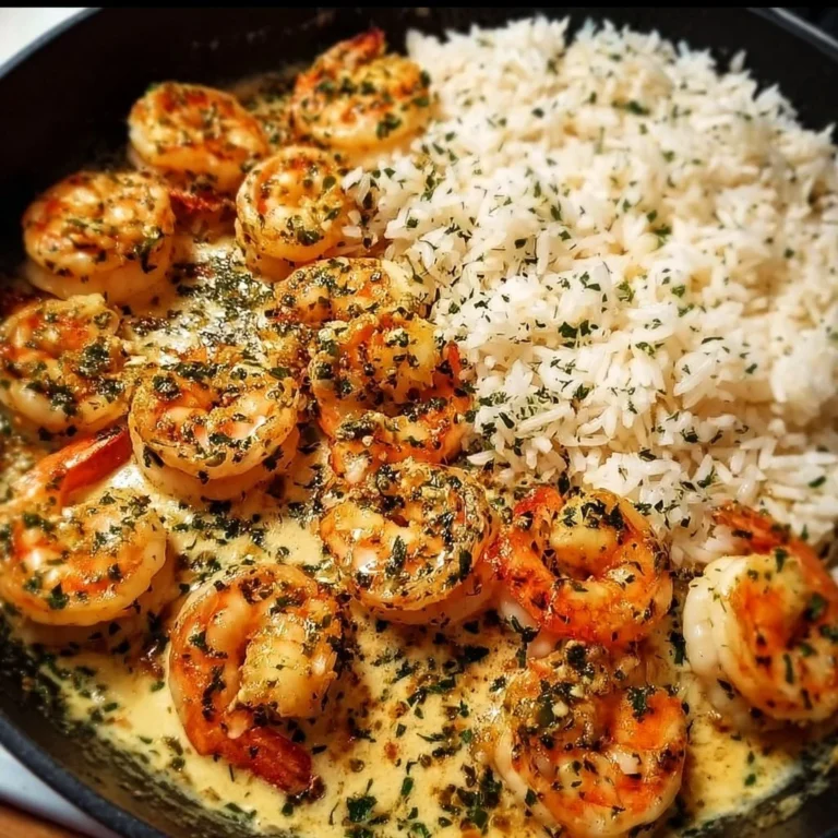 Delicious plate of easy shrimp and rice with vibrant vegetables and spices
