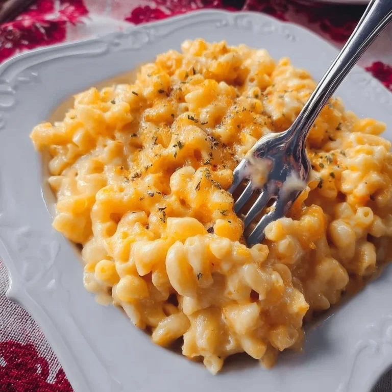 Bowl of creamy homemade mac and cheese topped with breadcrumbs