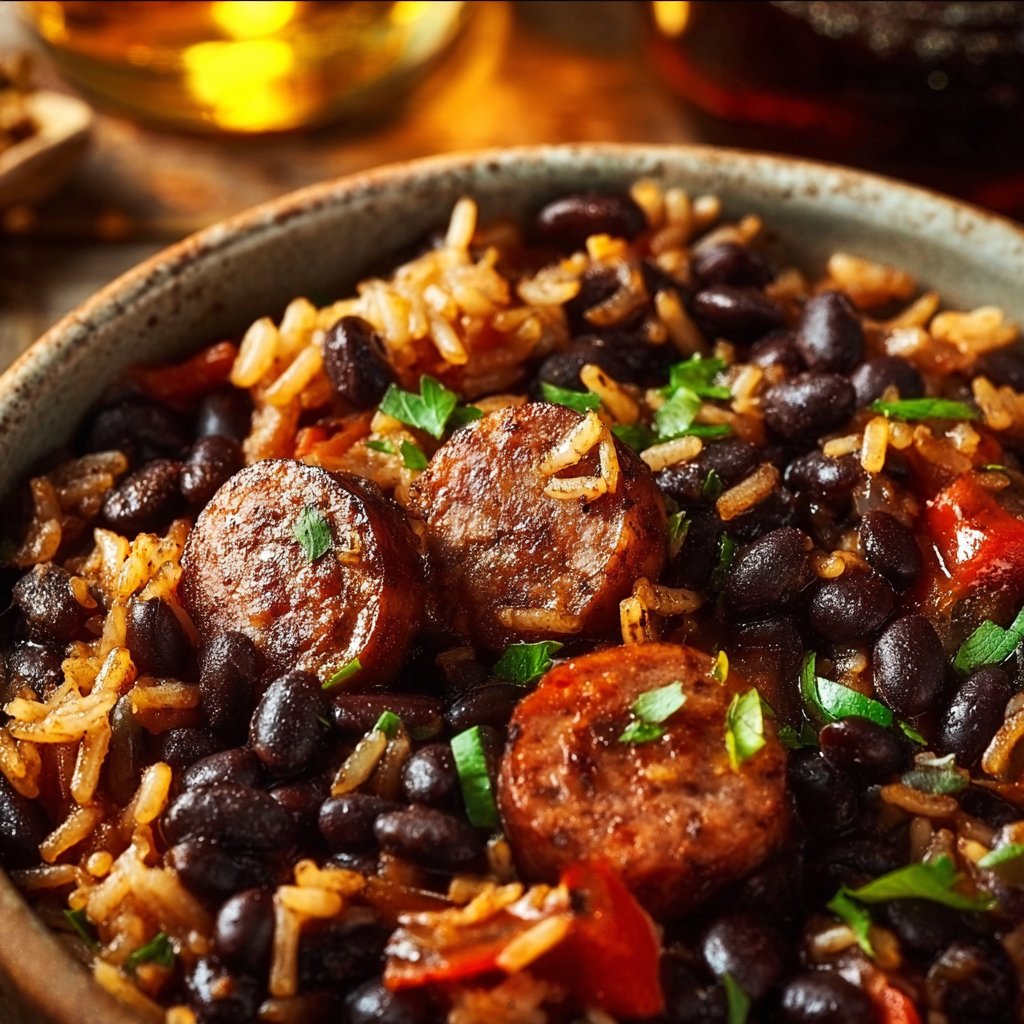 Black Beans and Rice with Sausage
