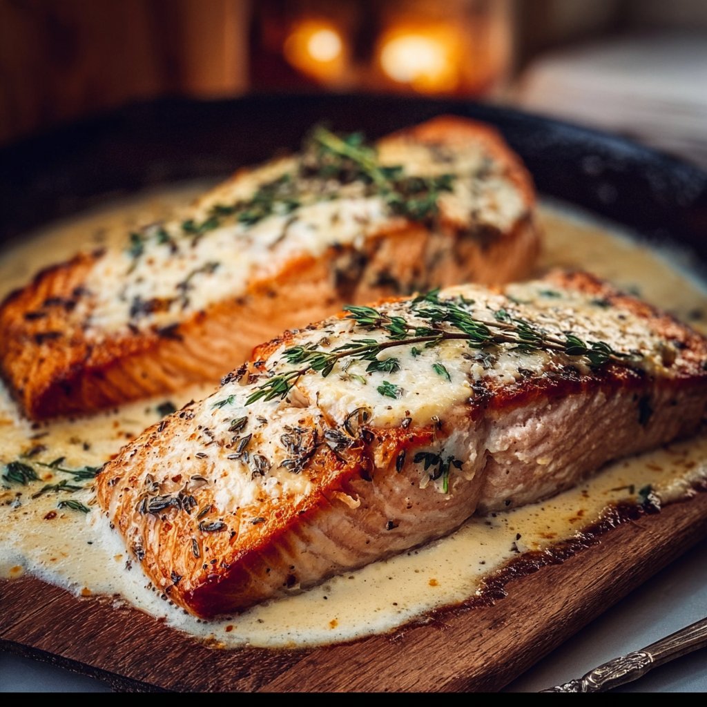 Baked Boursin Salmon