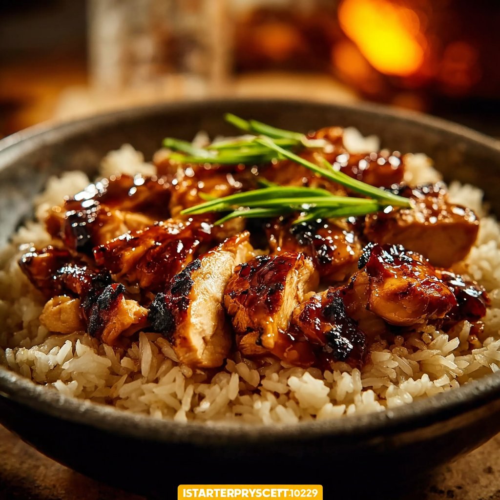 Honey BBQ Chicken Rice