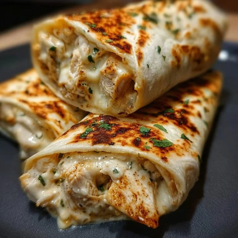 Cheesy Chicken Garlic Wraps with fresh ingredients and melted cheese