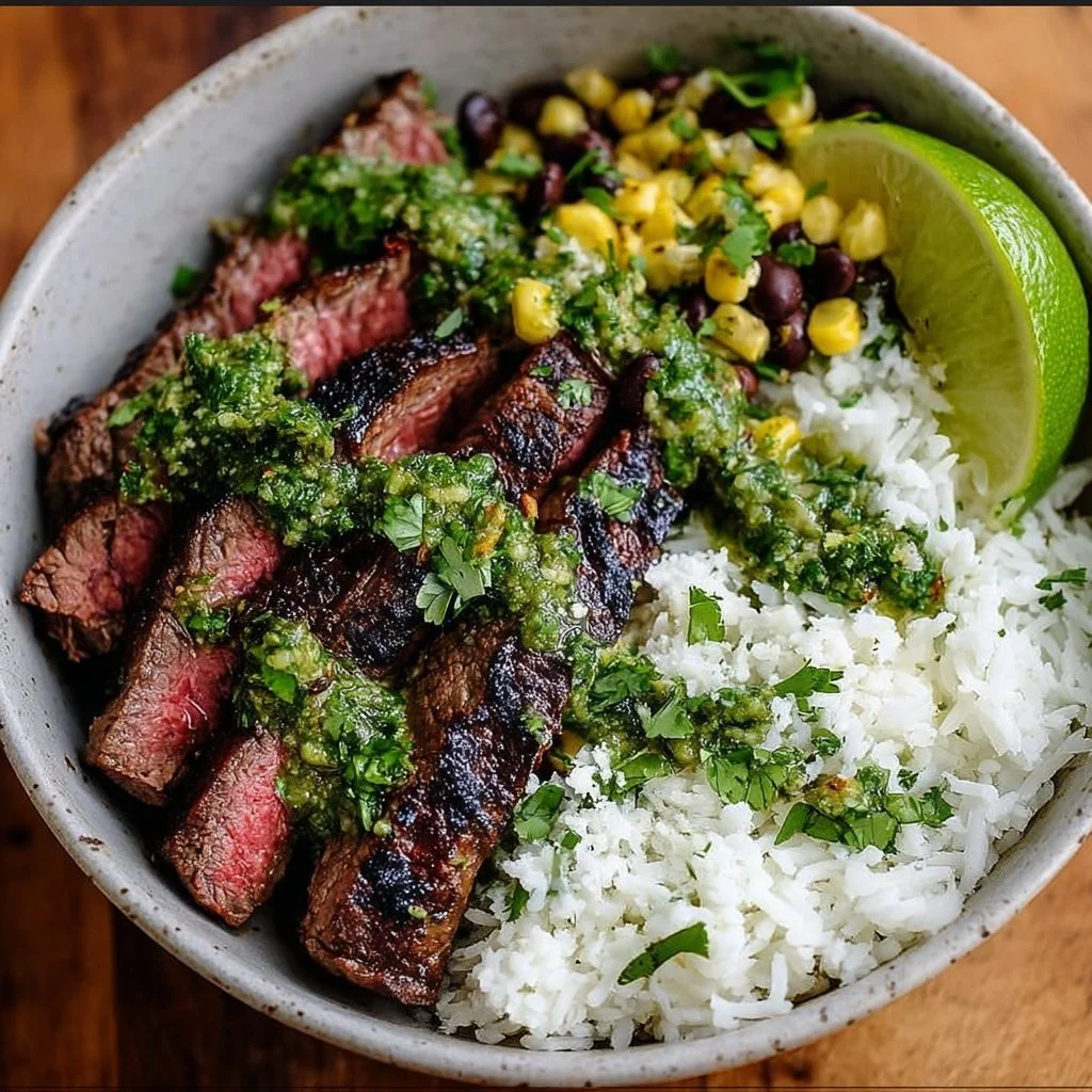 Delicious cilantro lime steak bowls with vibrant toppings and fresh ingredients.