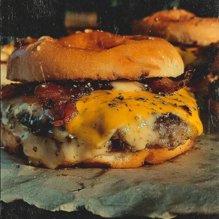 Delicious Crack Burgers piled high with toppings and served sizzling hot.
