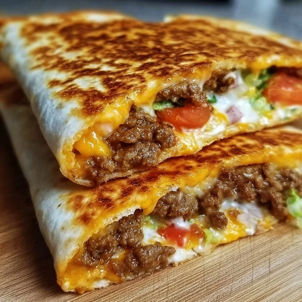 Delicious cheesy keto crunchwraps made for quick and easy dinner meals