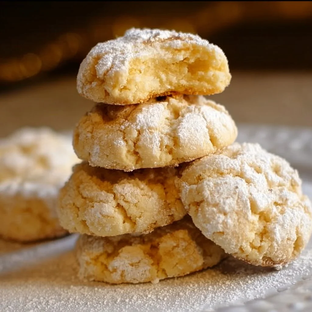 Delicious gluten free gooey butter cookies ready to be enjoyed