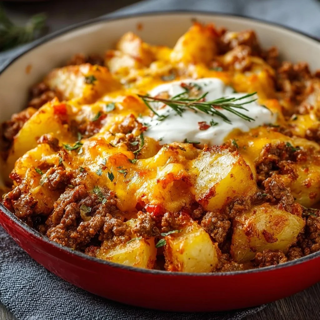 Ground Beef and Potatoes Casserole