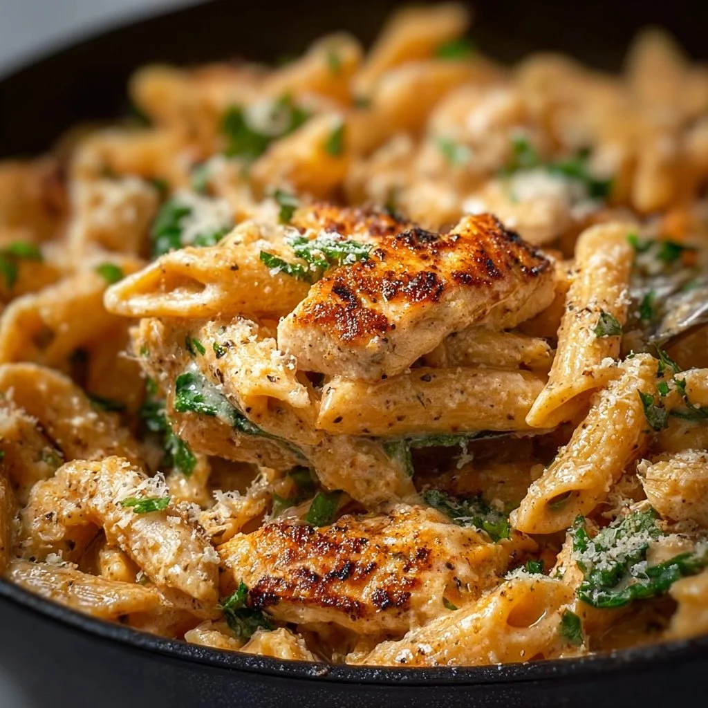 Healthy Garlic Parmesan Chicken Pasta