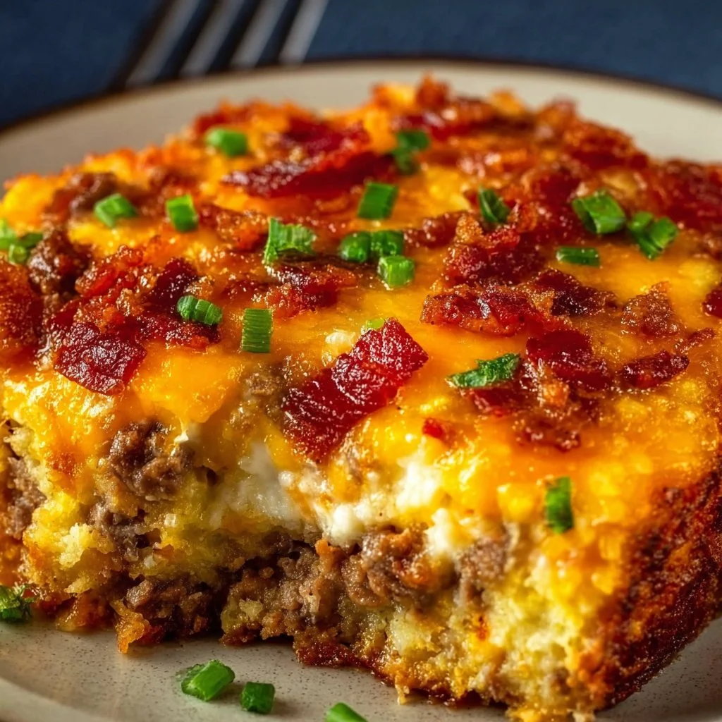 Low-Carb Bacon Cheeseburger Casserole