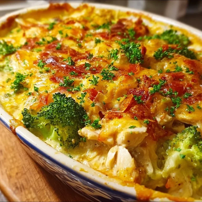 Low carb chicken casserole topped with cheese and vegetables