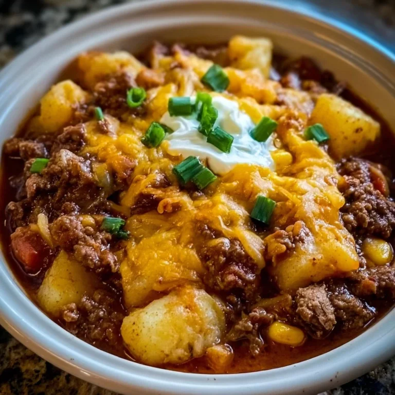Slow Cooker Cowboy Casserole with ground beef, beans, and cheese.
