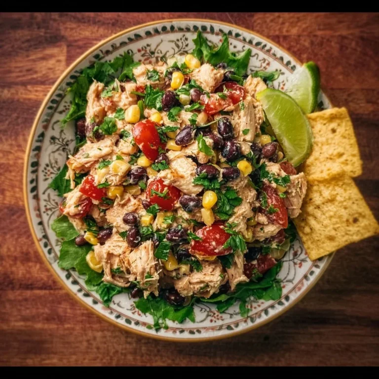 Delicious Southwest Chicken Salad with fresh vegetables and grilled chicken
