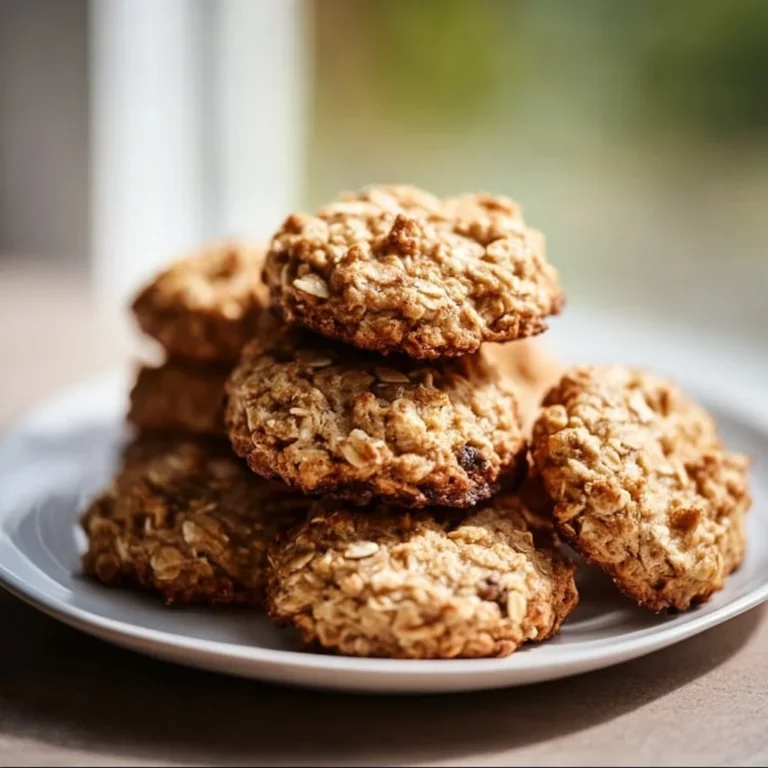 Delicious banana oat cookies made with ripe bananas and rolled oats