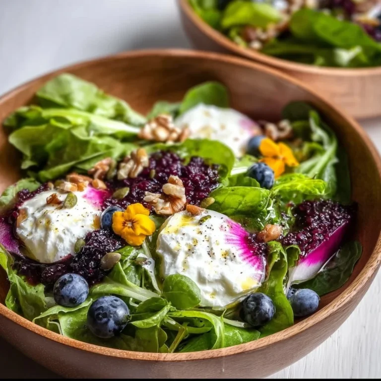 Best Easter spring salad topped with goat cheese and fresh vegetables
