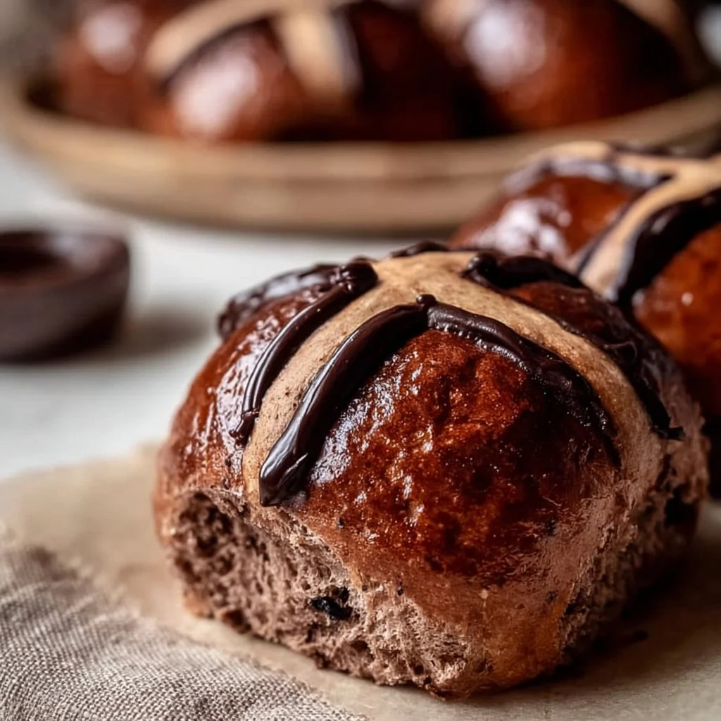 Brioche Chocolate Hot Cross Buns