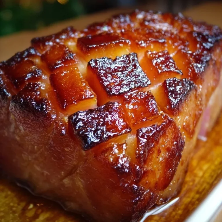 Delicious Brown Sugar Pineapple Ham Bake served on a platter
