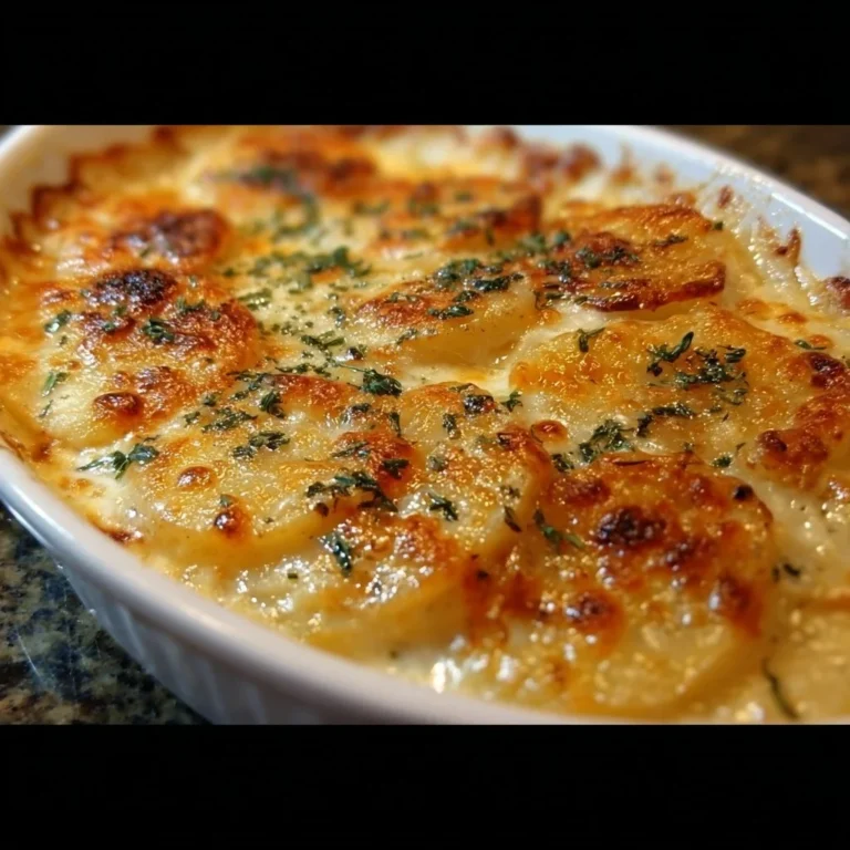 Creamy and cheesy Potatoes au Gratin inspired by Ruth's Chris recipe