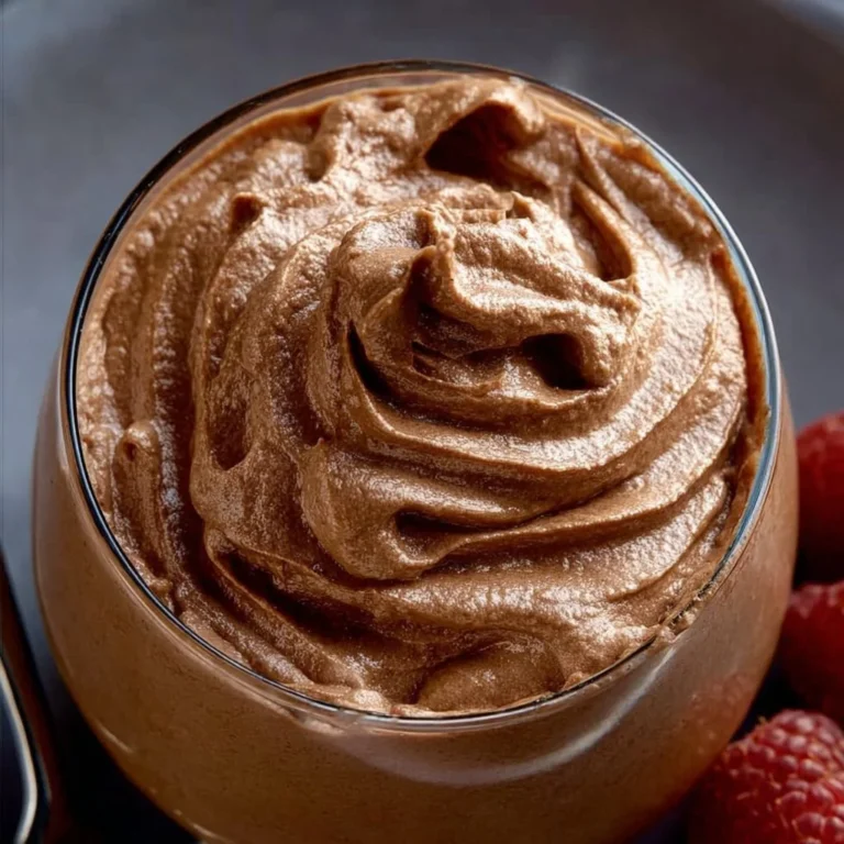 Creamy 3-ingredient keto chocolate mousse dessert in a glass