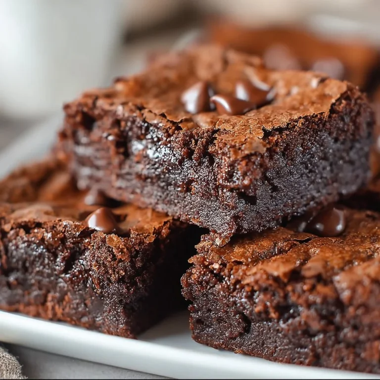 Decadent gluten-free brownies on a rustic wooden table.