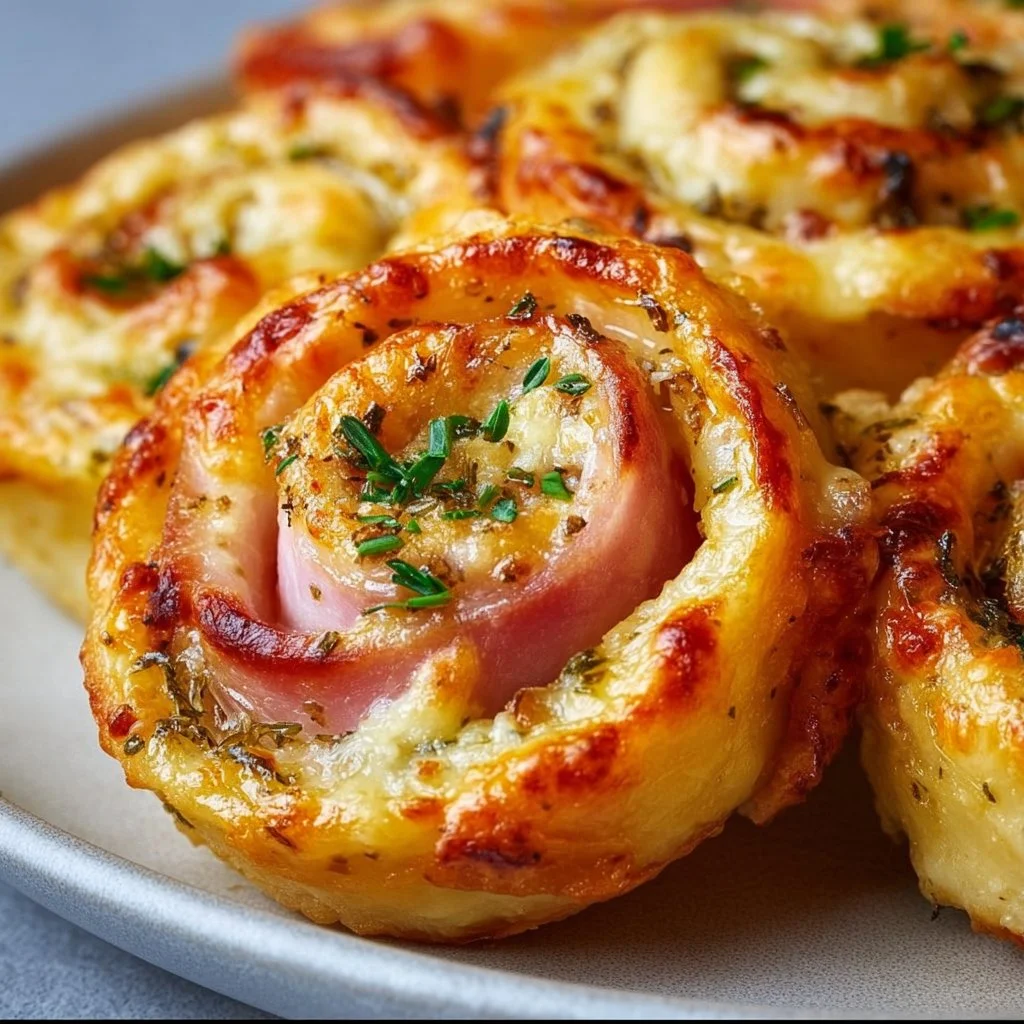 Easter Ham and Cheddar Pinwheels