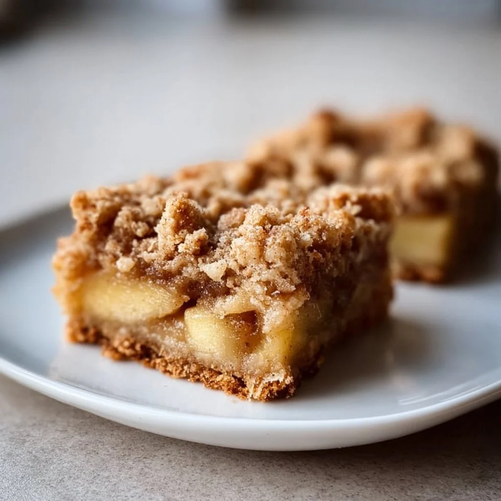 Gluten-free apple crumble bars with a crumbly topping and fresh apple filling