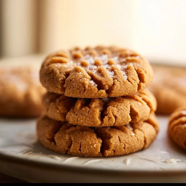 Healthy sugar-free almond flour peanut butter cookies on a plate