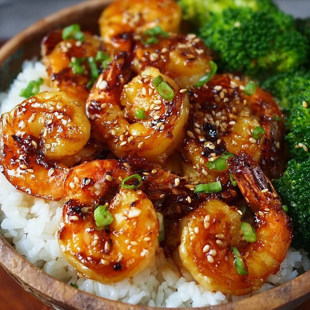 Irresistible Honey Garlic Shrimp Bowls