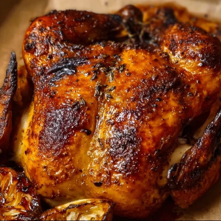 Oven roasted spatchcock chicken with crispy skin and juicy meat