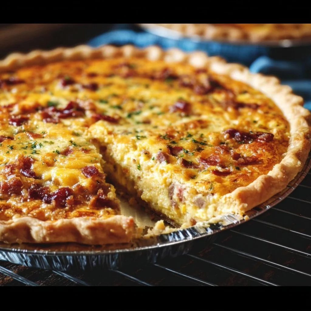 Delicious Cowboy Quiche inspired by the Pioneer Woman's recipe