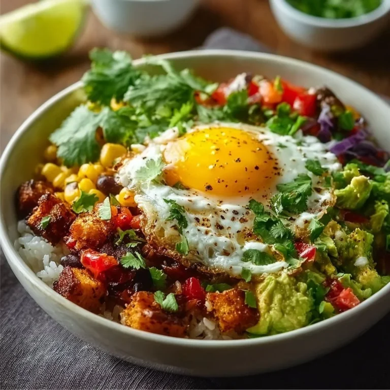 Southwest Breakfast Burrito Bowl with fresh ingredients and vibrant presentation.