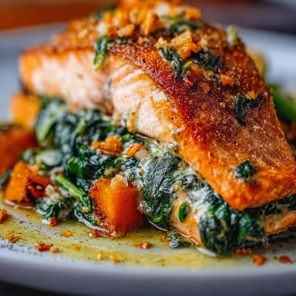 Spinach Stuffed Salmon