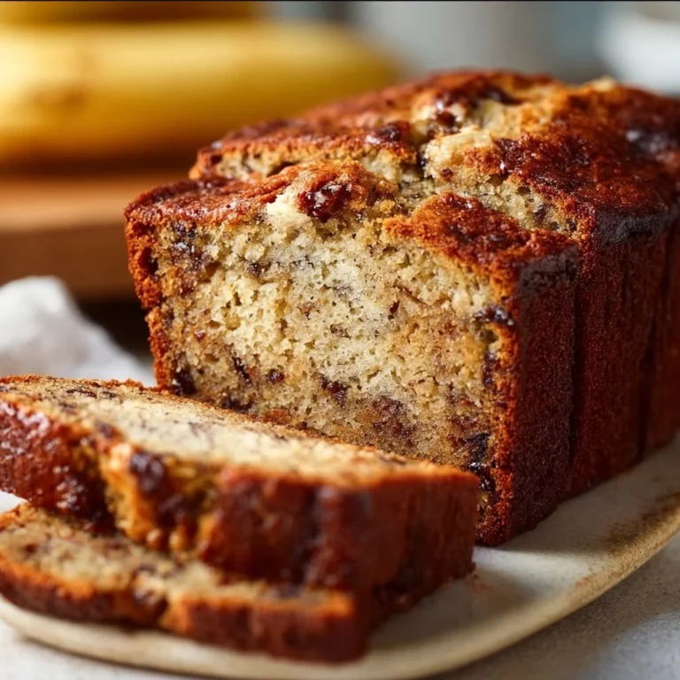 Griechisches Joghurt Bananenbrot mit Nüssen und Bananen
