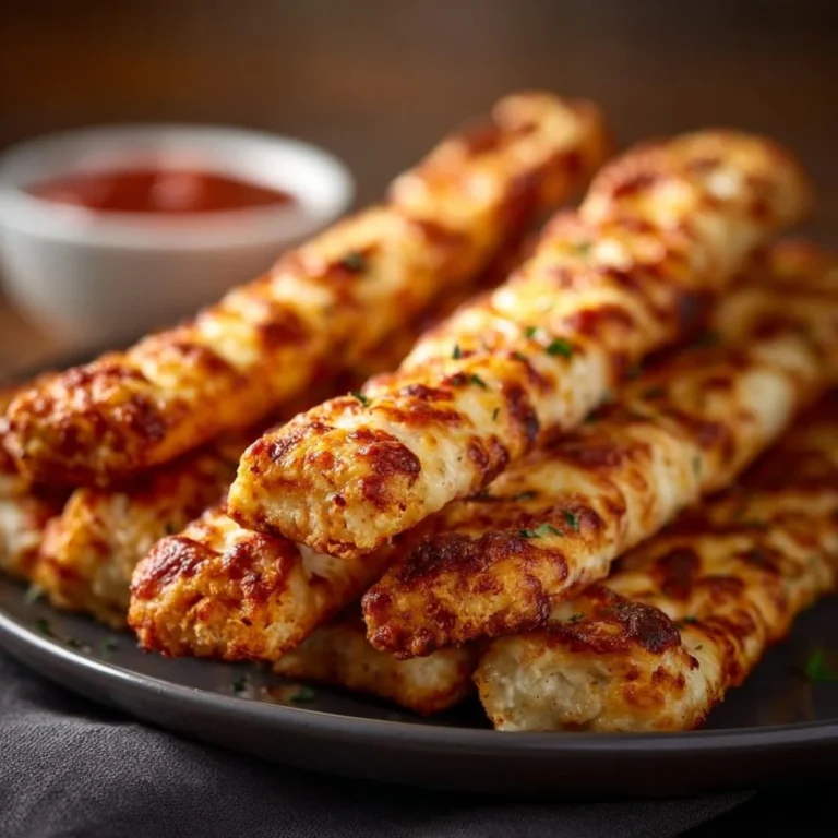 Schnelle, frisch gebackene Pizzastangen auf einem Teller