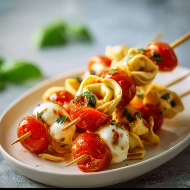 Tortellini Spieße mit Tomate und Mozzarella als Fingerfood