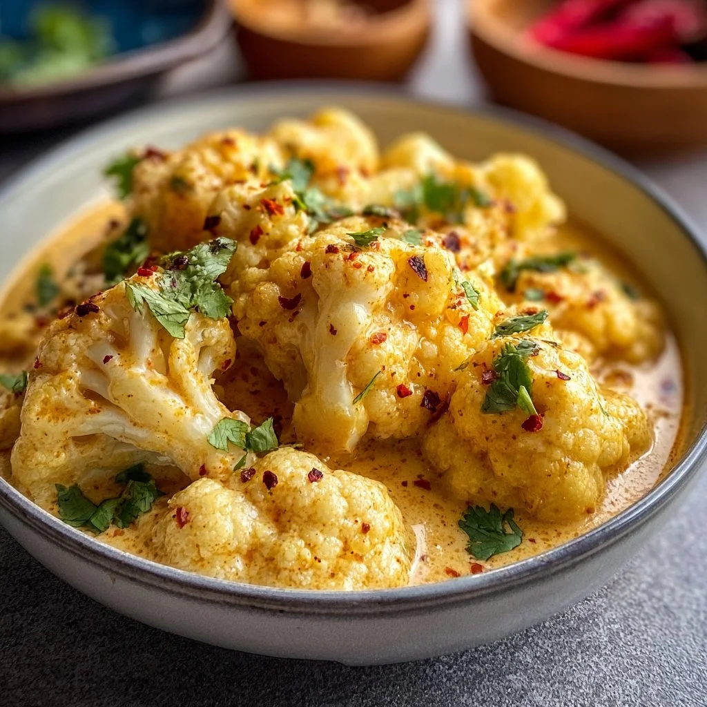 Cremiger Blumenkohl-Curry aus dem Backofen
